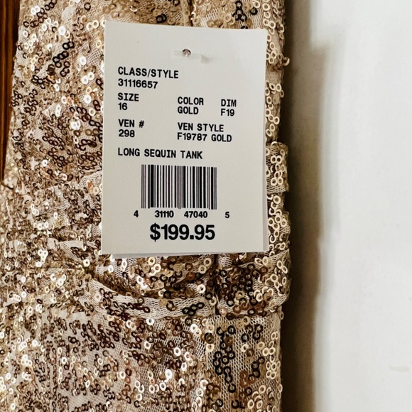 Gold Sequin Dress size 16 New with tags - Picture 3 of 3
